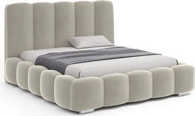 Produktbild von FEDVE Doppelbett Bonellfedern Leytron Bett Bettkasten Schlafzimmer 160x200 cm Beige (Matt Velvet 06)