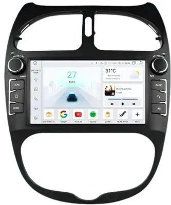 Produktbild von Auto Multimedia System - Für PEUGEOT 206 206CC 206SW - 1GB16GB - Carplay Display - Navigationsgerät - Autoradio - Schwarz