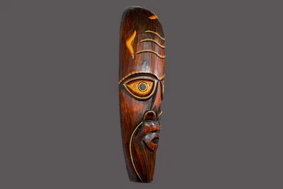 Produktbild von Handbemalte Amaru Maske aus Bali, 50 cm