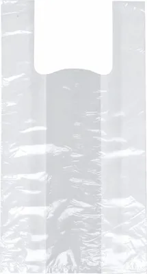 Produktbild von Starpak 200 Hemdchen-Tragetaschen, HDPE 55 cm x 22 cm x 15 cm weiss mittel | Folie (200 Stück)