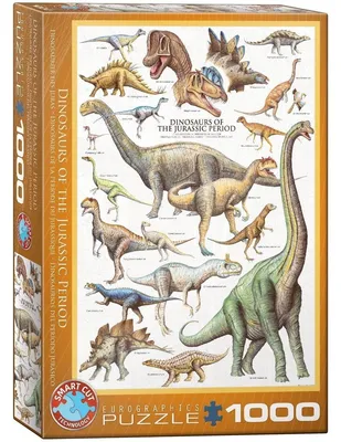 Zdjęcie produktu dla Eurographics Dinosaurs of the Jurassic Period 1000pcs, 1000 szt., Fauna