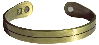 Produktbild von Magnet-Armband "Line" 1cm Zink-Legierung antik-messingfarben, Ø6x5cm