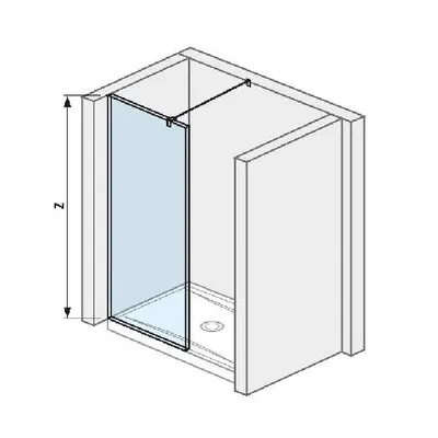 Immagine prodotto di Jika Pure - Parete doccia 900 mm, Jika Perla Glass, vetro trasparente H2694270026681