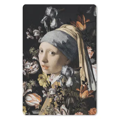 Produktbild von MuchoWow® Mauspad Mousepad Das Mädchen mit dem Perlenohrring - Johannes Vermeer - Blumen 18x27 cm - Mousepads - Maus Mat - Pad - Mausunterlage