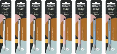 Obrázek produktu pro Pelikan 300009425, Spona, Zasouvací propiska se sponou, Doplnitelný, Různé barvy, 8 kusů, Střední