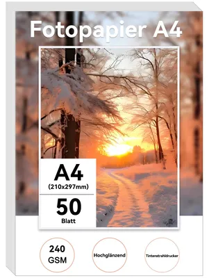 Zdjęcie produktu dla Papier fotograficzny, format A4, błyszczący, 230 g/m², 50 arkuszy