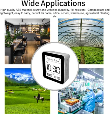 Obrázek produktu pro 14 v 1 Tuya WIFI Inteligentní monitor kvality vzduchu Detektor CO2 v interiéru CO2/CO/TVOC/HCHO/PM2.5/PM1.0/PM10/Temperatura/Vlhkost/Čas/Datum/Alarm/Timer/Stopwatch Podpora funkce alarmu pro vzdálené ovládání APP pro domácí kancelář