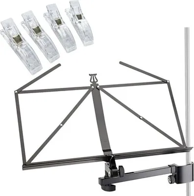 Zdjęcie produktu dla Uchwyt muzyczny K&M 11505 z 4 zaciskami muzycznymi
