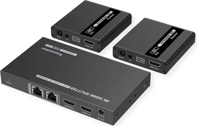 Produktbild von VALUE HDMI Splitter 3fach, mit Verlängerung (2x) über TP, bis 40 m