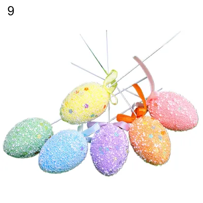 Produktbild von Osterschmuck kreativer Cartoon Schaumkünstige Blume Osterhasen Dekoration für Party-9