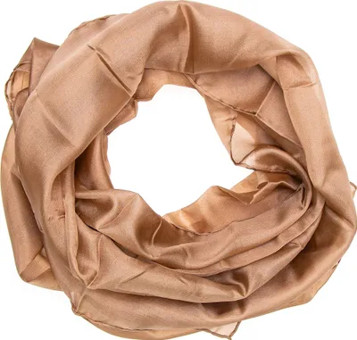 Produktbild von Seidenschal Halstuch Schal Tuch braun milchkaffee hellbraun Seide 180x45cm