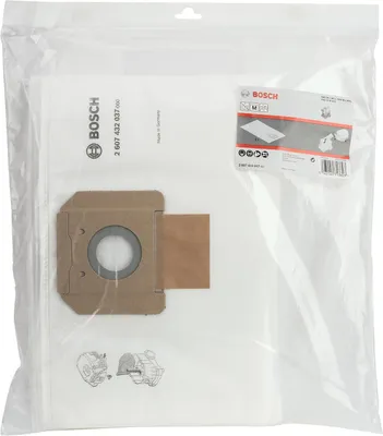 Produktbild von Bosch 5x Vliesfilterbeutel (Zubehör für Bosch Staubsauger GAS 35 L AFC, GAS 35 L SFC+, GAS 35 M AFC Professional)
