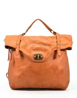 Produktbild von BZNA Gabi Cognac Rucksack Backpacker Designer Damen Lederrucksack