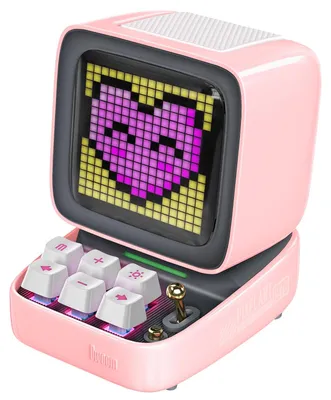 Imagen del producto de Altavoz Bluetooth portátil - 15 vatios de potencia - 12,5 x 12,5 x 18,5 cm - Rosa