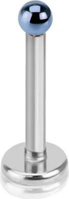Produktbild von viva-adorno 1,2 x 8mm Lippen Piercing Micro Stecker Tragus Labretstecker Edelstahl Innengewinde Titan Kugel in verschiedenen Farben Z398,hellblau 8mm