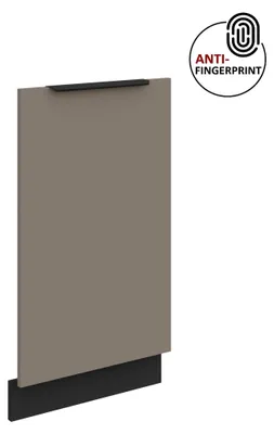 Produktbild von Frontblende für vollintegrierten Geschirrspüler 45 cm ARIA Sandgrau ultra matt + Schwarz matt, hochwertige Fronten mit Anti Fingerprint Beschichtung Küchenzeile Küchenblock