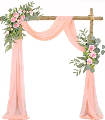 Obrázek produktu pro Svatební oblouk Draperie Svatební dekorace Uspořádání Draperie Oblouk Pozadí Draperie