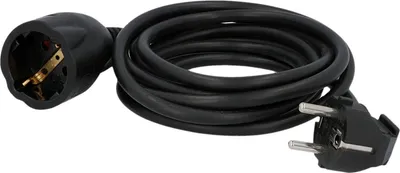 Produktbild von UNITEC Schuko-Verlängerung, H05VV-F3G 1,5mm², IP20, 3 m, schwarz