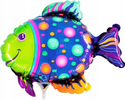 Obrázek produktu pro Barevný balónek RYBA z fólie mořský svět narozeninová párty 27x21cm