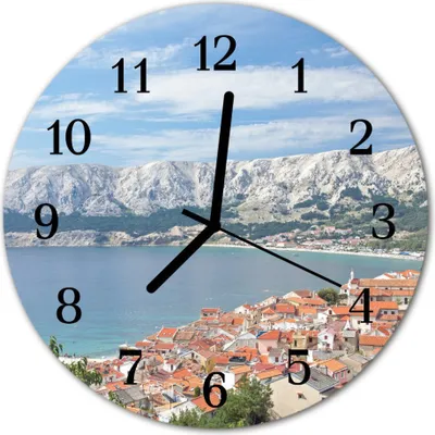 Produktbild von Glasuhr Wanduhr Küchenuhr Echt-Glas 30fi cm Bucht mehrfarbig