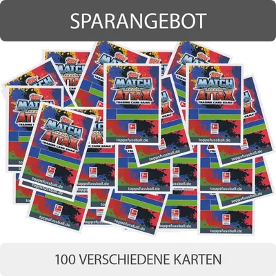 Produktbild von Topps Match Attax 2018/19 - 100 verschiedene Karten - Deutsch