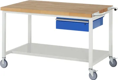 Produktbild von Rau Fahrbare Werkbank 8001, B1500xT900xH880mm, Ablageboden-MT, 1x Schublade-TA