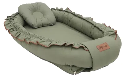Produktbild von Mordesign Morremix Rüschen-Babynest in Khaki, Größe Groß