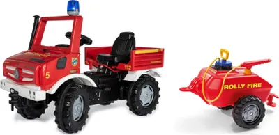 Produktbild von Rolly Toys Fire Unimog Feuerwehr Edition 2020 mit Anhänger Tretauto 3 ü 8 Jahre