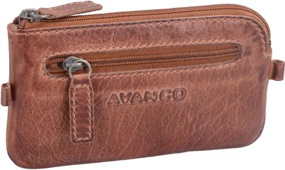 Produktbild von Leder Schlüsseltasche, braun Vintage schattiert mit Vortasche