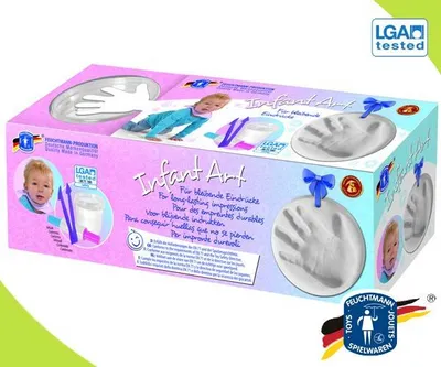 Zdjęcie produktu dla Zestaw odcisków stóp dla niemowląt - BIAŁY