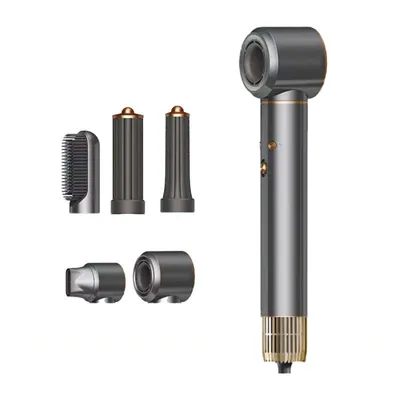 Produktbild von Tekoo Multihaarstyler 5-in-1 Warmluftbürste & Föhn Set, mit Lockenaufsätzen, Grau