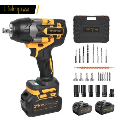 Produktbild von LifeImpree Profi Akku-Schlagschrauber 1000 Nm, Bürstenlos, 3-Gang AutoStop-Modus, leistungsstark, kompakt & mobil, Gelb