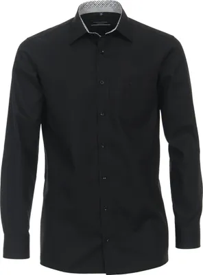 Produktbild von CASAMODA Herren Businesshemd Langarm Kent Comfort-Fit Schwarz 48
