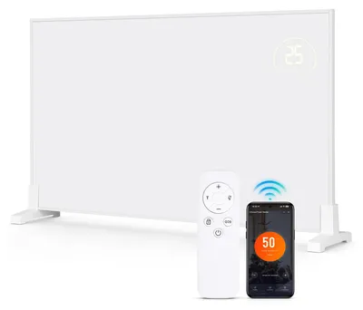 Obrázok produktu pre Infračervený ohrievač Vigevee, 500 W, s Wi-Fi, termostatom, možnosťou montáže na stenu a s podstavecmi