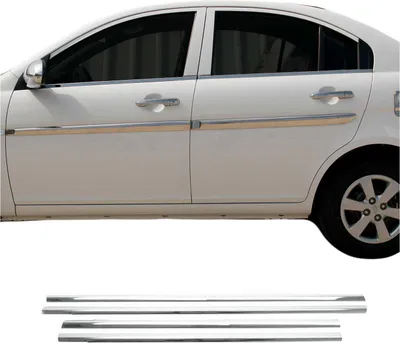 Obrázek produktu pro Okenní lišty pro Hyundai Accent Era 2005-2011 notchback chrom 4x