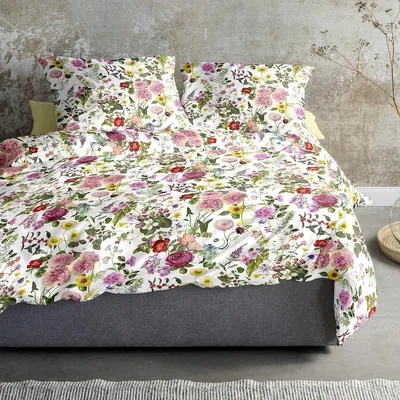 Produktbild von Irisette Bettwäsche-Garnitur Mako-Satin Glamour weiß, 135x200+80x80cm, 2-teilig, mit Reißverschluss, hautsympathisch, Ganzjahresbettwäsche