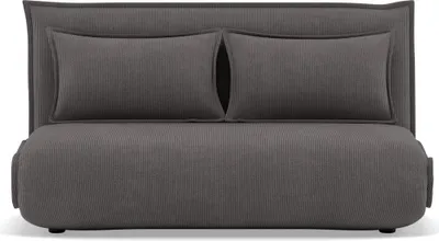 Image de Best Mobilier Candice - Banquette 2 places convertible clic-clac en velours côtelé , Gris foncé