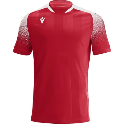 Image de Maillot Macron Alioth à manches courtes pour homme - Rouge / Blanc