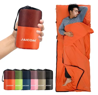 Produktbild von Schlafsack Reiseschlafsack Inlett - 220 x 90 cm - Ultraleicht - Kompakt verpackbar