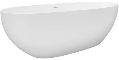 Imagen del producto de CERANO - Bañera independiente de resina Antonia - blanca mate - 170x75 cm