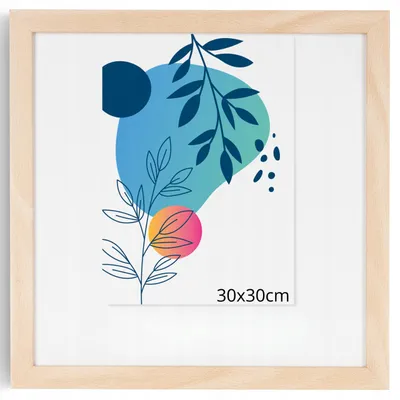 Obrázek produktu pro Raw-West Rámeček na fotky MDF 30x30 cm Přírodní Plexi
