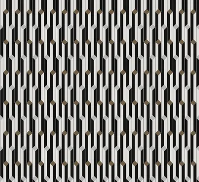Immagine prodotto di Carta da parati Khroma by Masureel motivo geometrico nero - 630536 - 70 cm x 10,05 m