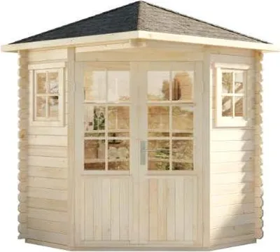 Produktbild von Alpholz Gartenhaus Set Sunny-A Imprägniert 225x225cm mit Boden & Dacheind.