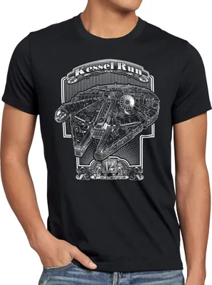 Produktbild von style3 Kessel Run 12 Parsecs Herren T-Shirt rasender sprung millenium falke