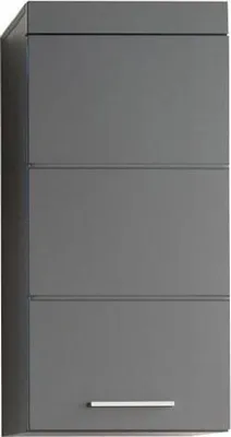 Image de Meuble Haut de Salle de Bain Amanda, 1 Porte, Gris Brillant, 37 x 23 x 77 cm