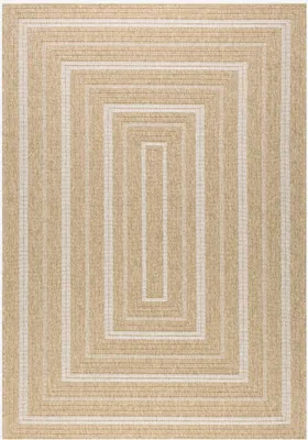 Produktbild von sweeek - Indoor/Outdoor-Teppich in Jute-Optik, beige mit Mustern