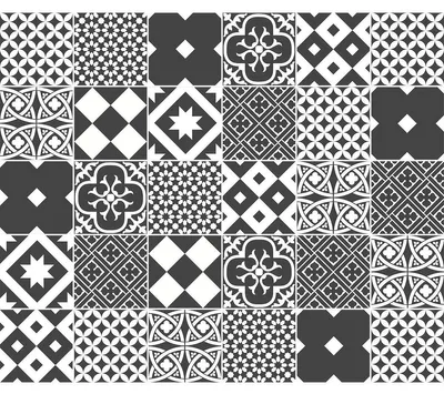 Obrázek produktu pro Samolepicí obkladové nálepky do kuchyně a koupelny – 30 cementových obkladových nálepek Azulejos Ozzana – 30 nálepek o rozměrech 15 x 15 cm