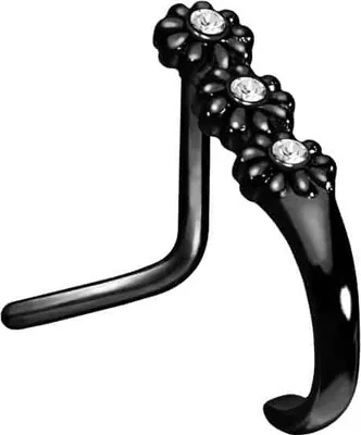 Produktbild von Nasenpiercing, Nasenstecker Chirurgenstahl Nasenstecker 3 KRISTALLBLUMEN