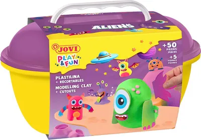 Image de JOVI 77-2204 JOVI Modelliermasse Play & Fun Plastilina Aliens mehrfarbig