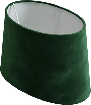 Produktbild von Lampenschirm Samtoptik | Grün | Oval | H17 x B19 X L 26 | Polyester